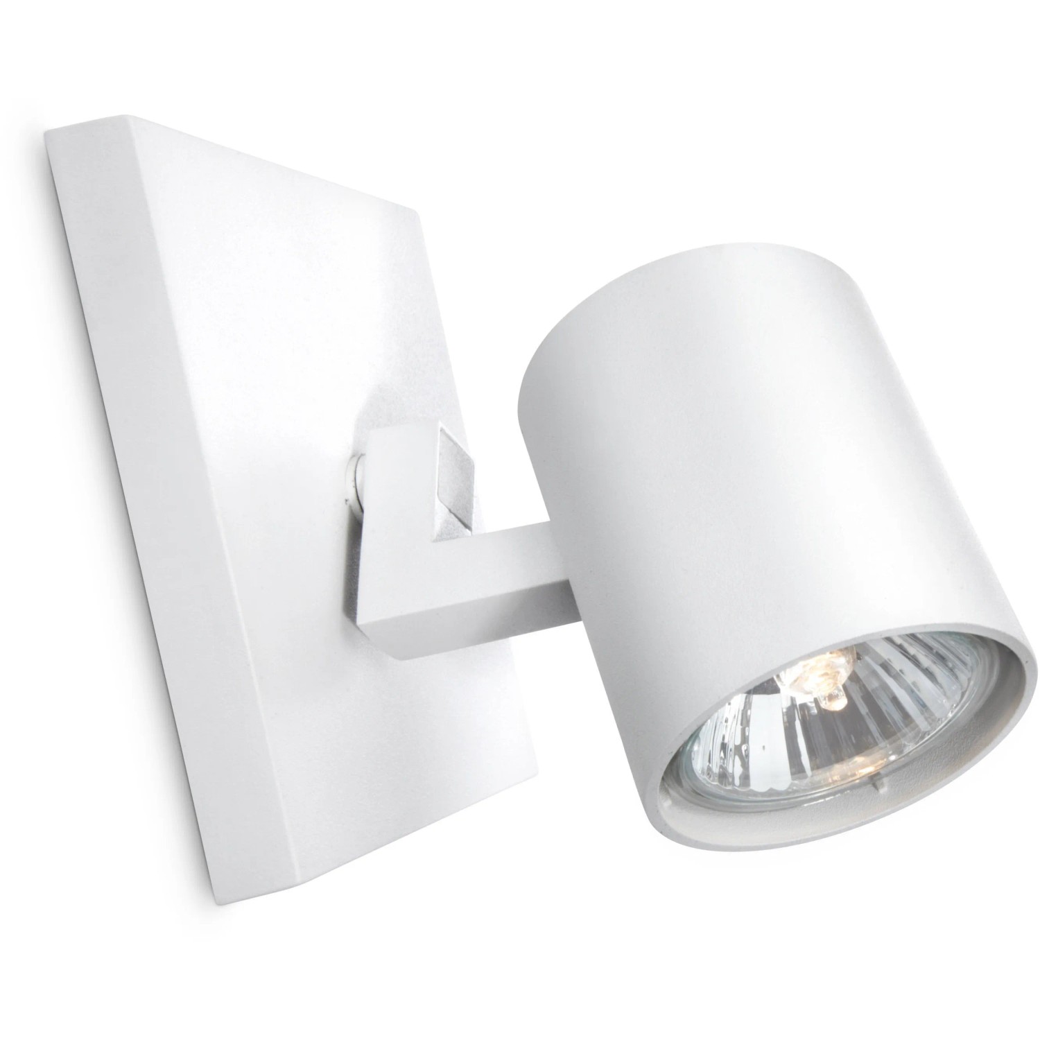 Weißer Philips Runner Spot mit GU10 Fassung, schwenkbar für flexible Beleuchtung.