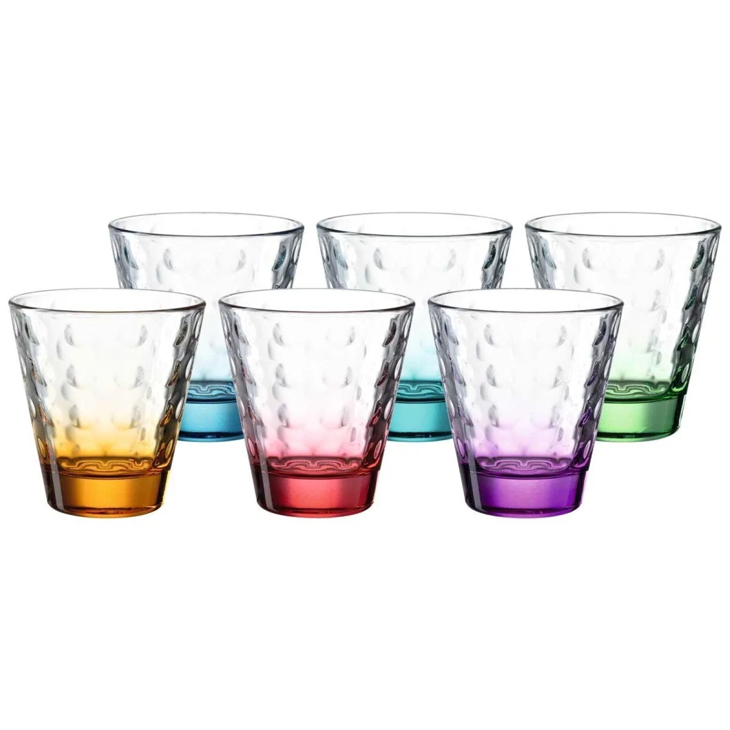 Leonardo Optic Trinkglas Klein 215 ml Boden Gemischtes 6er Set