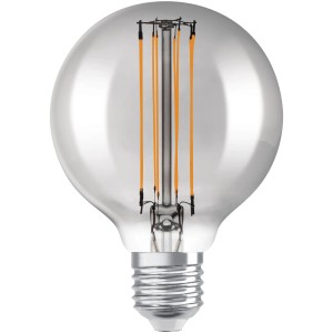 Osram LED-Leuchtmittel E27 Globeform, 11W, extra warmweiß, 500lm, 12x8cm.
