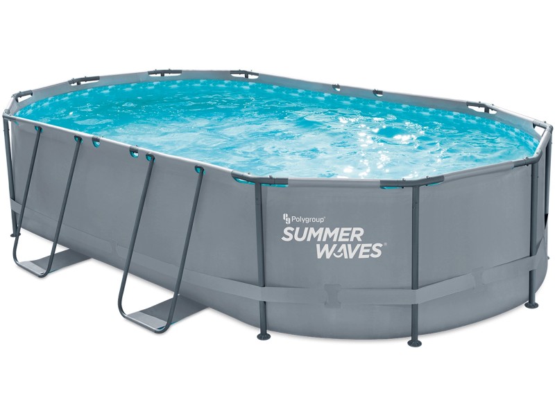 Summer Waves Pool Active Oval Anthrazit 488 cm x 305 cm x 107 cm kaufen bei  OBI