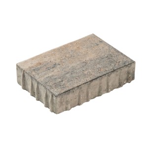 Rechteckiger Diephaus Pflasterstein Pavo Muschelkalk, 21x14x5 cm, mit nuancierter Oberfläche für Terrassen und Wege.