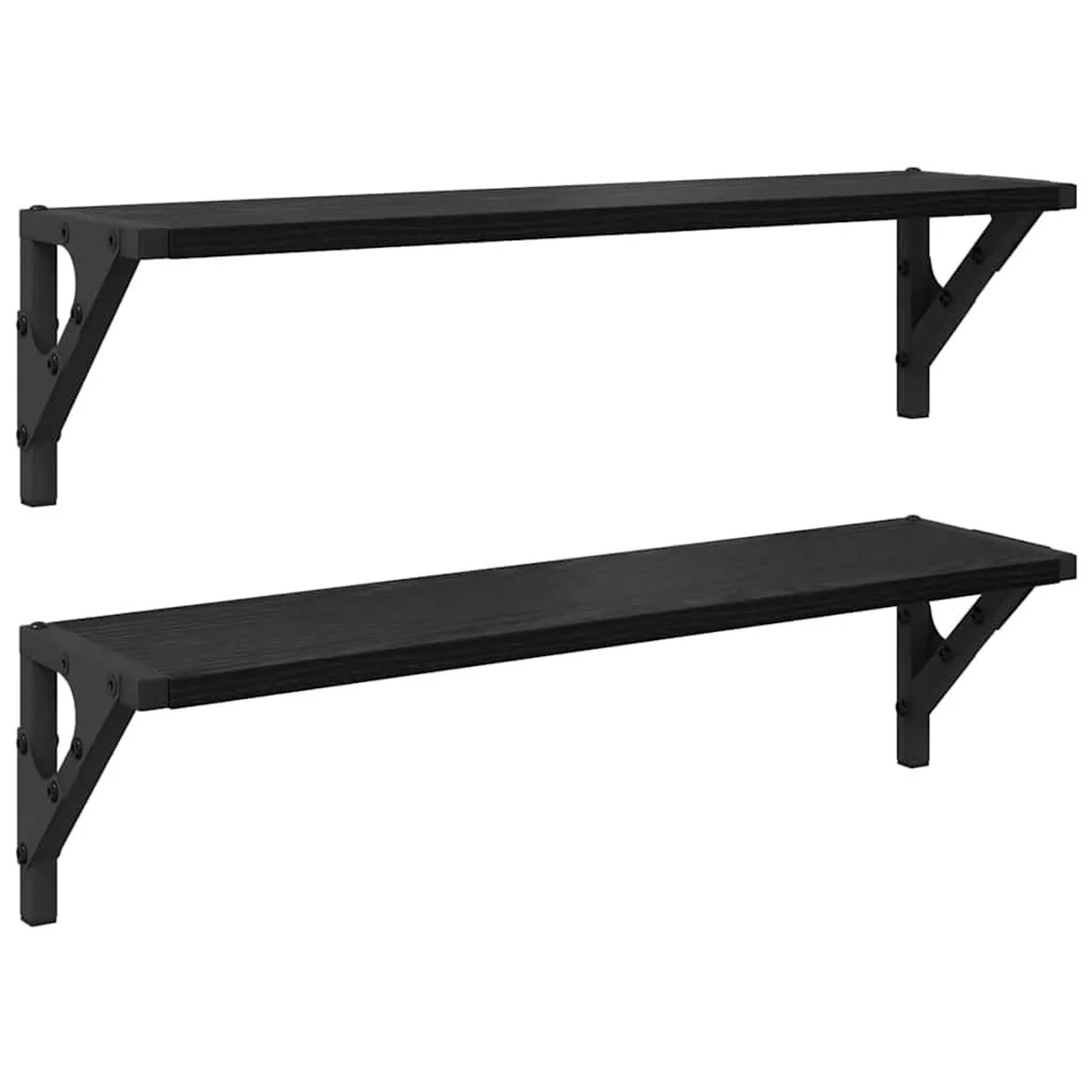 vidaXL Wandregale 2 Stk Schwarz Eichen-Optik 60 x 15 x 15,5 cm 882852 günstig online kaufen