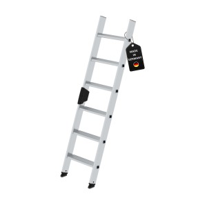PROREGAL Stufen-Anlegeleiter mit 6 Stufen aus Aluminium, Made in Germany.