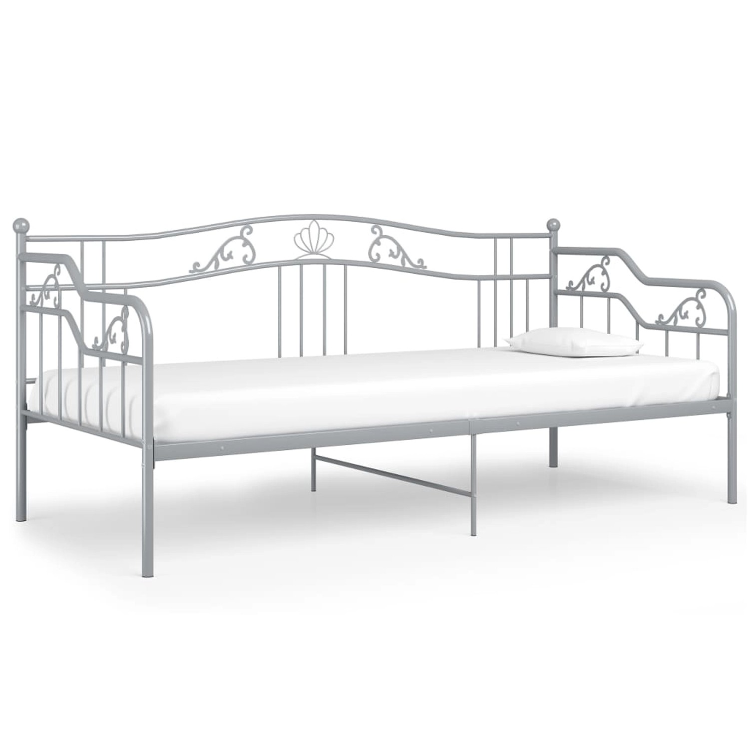 Thumbnail - vidaXL Schlafsofa Bettgestell Grau Metall 90x200 cm650971