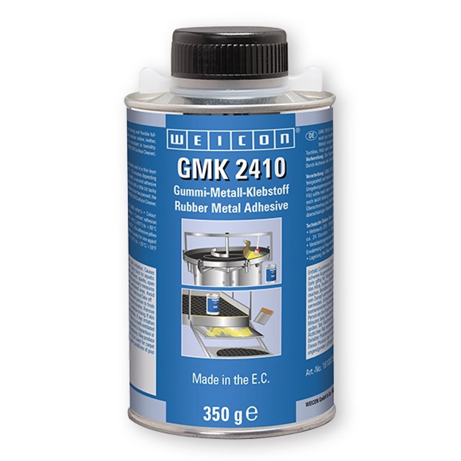 WEICON GMK 2410 Pinseldose 350 g, Gummi-Metall-Klebstoff
