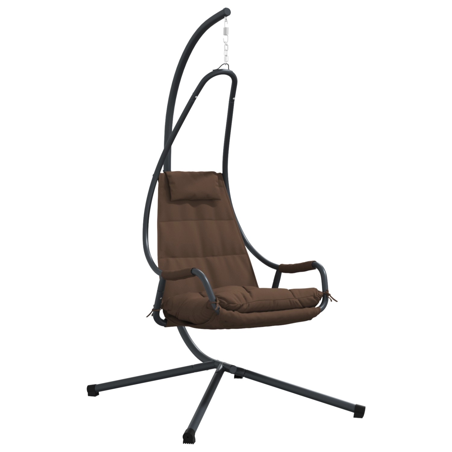 vidaXL Hängesessel mit Gestell und Kissen Kaffee Stahl 42003854 günstig online kaufen