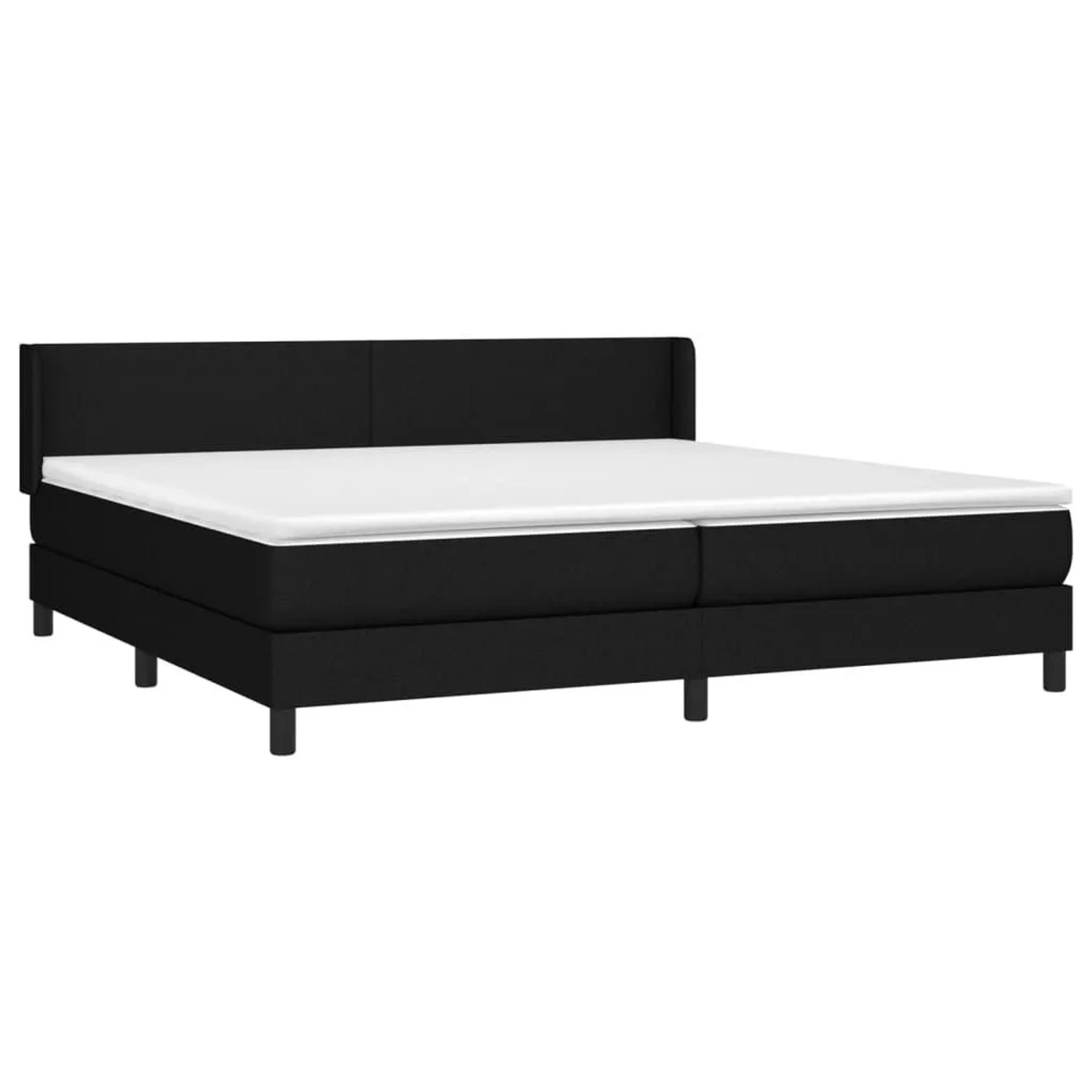 vidaXL Boxspringbett mit Matratze Schwarz 200x200 cm Stoff 3129579 günstig online kaufen
