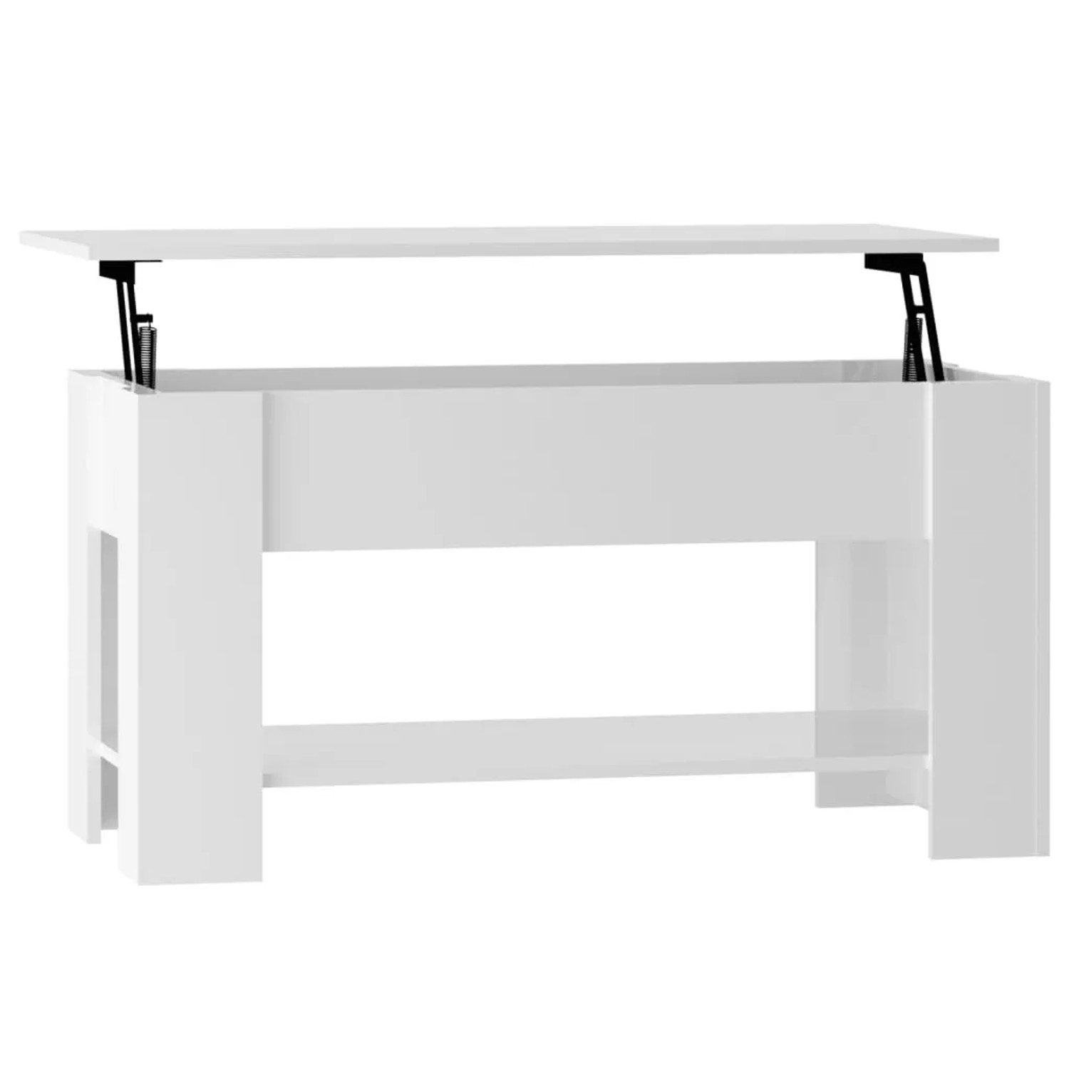 vidaXL Couchtisch Hochglanz-Weiß 101x49x52 cm Holzwerkstoff 809707