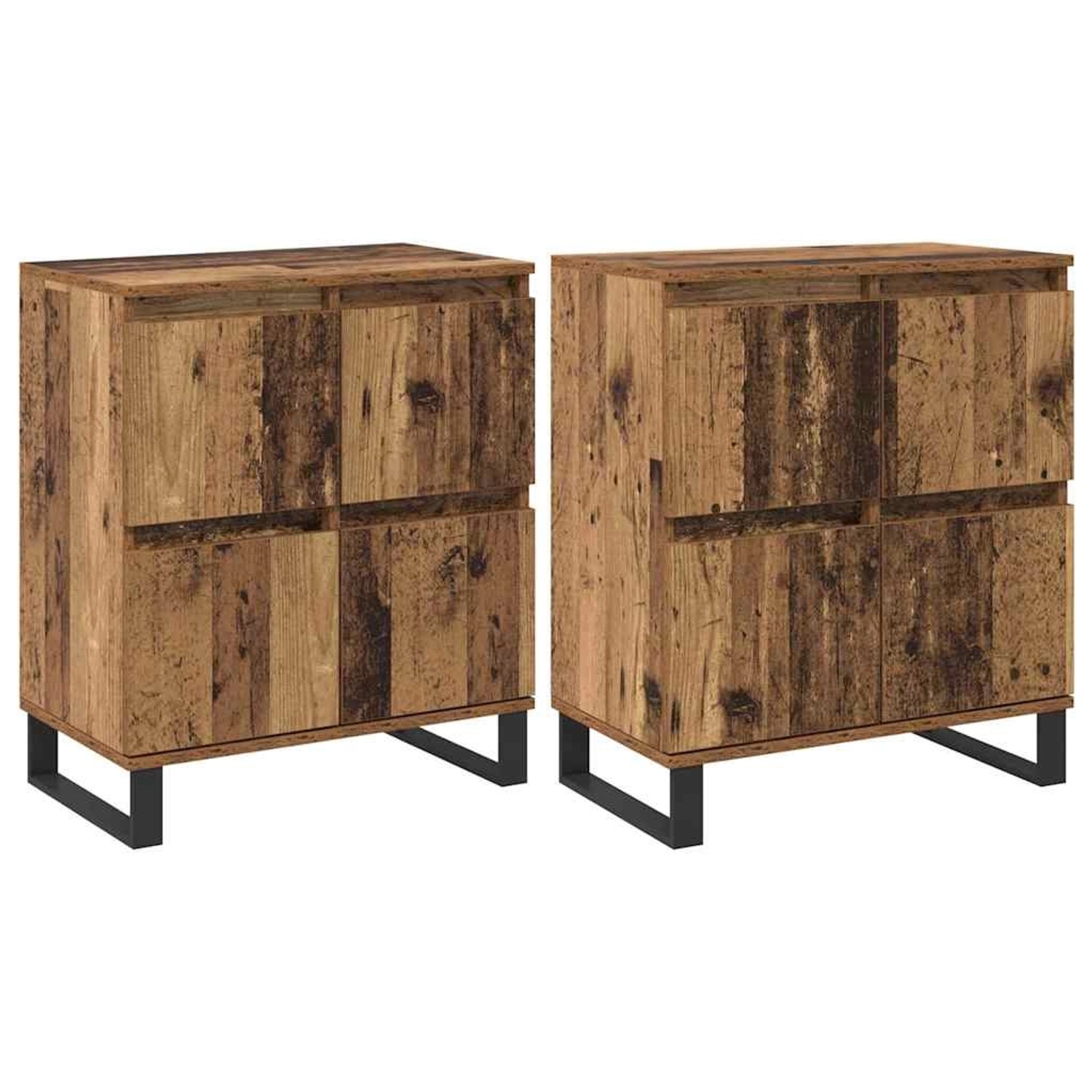 vidaXL Sideboards 2 Stk Altholz 120 x 35 x 70 cm Holzwerkstoff 3394545 günstig online kaufen