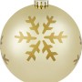 Goldene Weihnachtskugel (Ø 14cm) mit Schneeflocken-Motiv für festliche Dekoration.