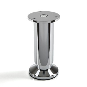 SOTECH Möbelfuß ALPHA, 120 mm hoch, Chrom poliert. Stabiles Möbelbein für Schränke und Sofas.