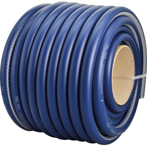 Aufgerollter, blauer Fitt Trinkwasserschlauch Pure 19 mm (3/4) als Meterware.