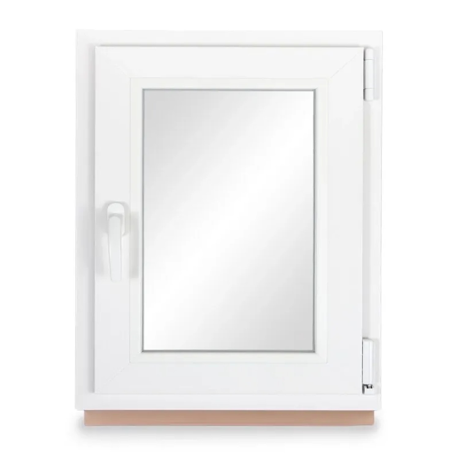 Neruli Kellerfenster Kunststoff Weiß Dreh-Kipp 50x55 cm BxH DIN Rechts 3 -Fach Glas Dichtung Grau
