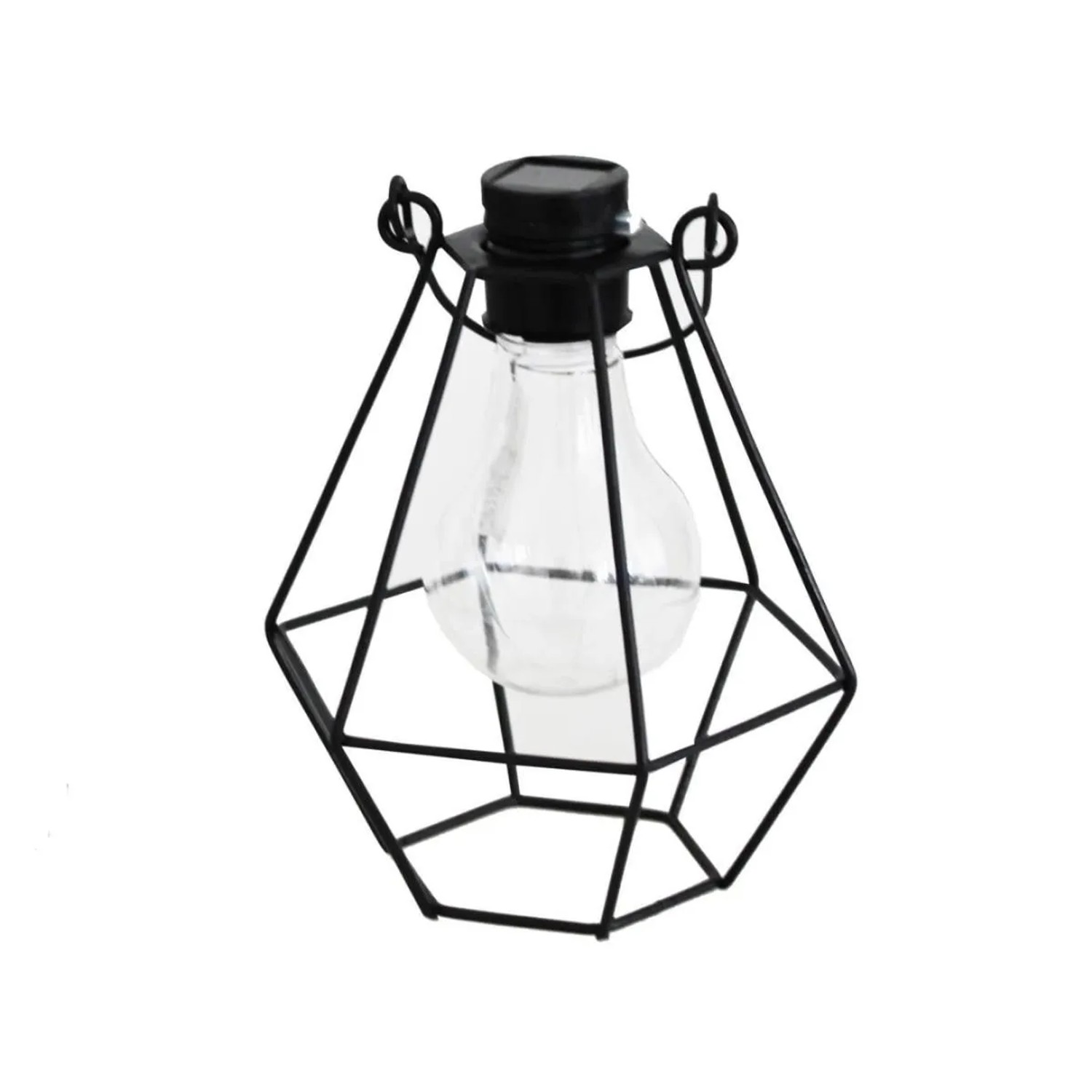 Marelida LED Solar Hängeleuchte Eckig Industrial Look Gitter Garten Balkon Sensor 14,5cm