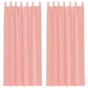 vidaXL Voile Vorhänge mit Schlaufen 2 Stk Rosa 140x225 cm 4102288
