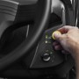 Detailaufnahme: Alpina Rasentraktor AT3 98 A Cockpit mit Bedienelementen.