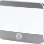 OBI LED-Sensor Nachtlicht, silbernes Licht-Panel mit Dämmerungssensor.