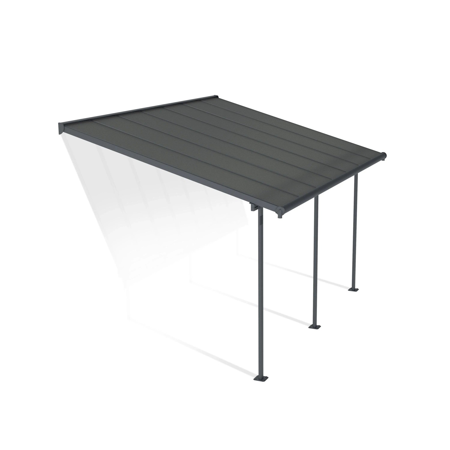 Canopia Terrassenüberdachung Capri 425 cm x 300 cm Anthrazit Grau