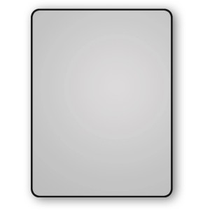 Rechteckiger DSK Design Wandspiegel Black Magico, 80x60 cm, mit schwarzem Rahmen.