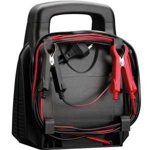 AEG Ladegerät LG 12A für Autobatterien mit Kabeln und Klemmen.