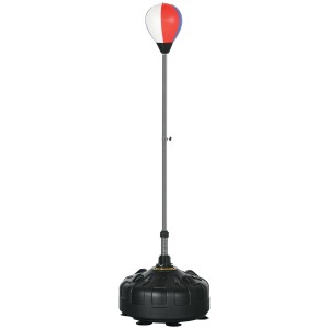 SPORTNOW Punchingball, rot/schwarz, höhenverstellbar, mit Standfuß für Fitness- und Boxtraining.