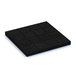 WARCO Fallschutzplatte, himmelblau, 50x50x4,5 cm, für Spielplatz oder Garten.