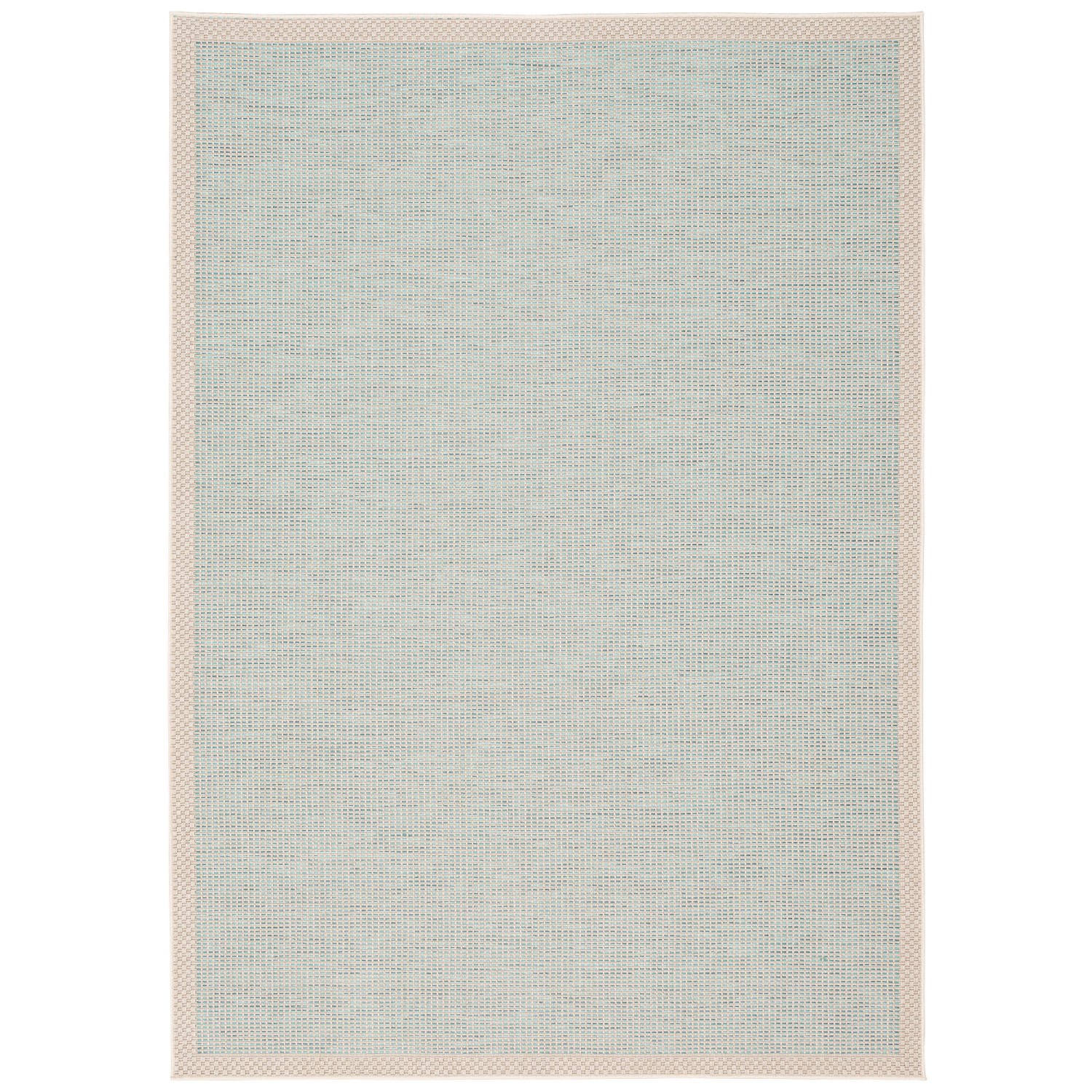 Türkiser Pergamon In & Outdoor Teppich Ottawa (160x230cm) mit Bordüre.