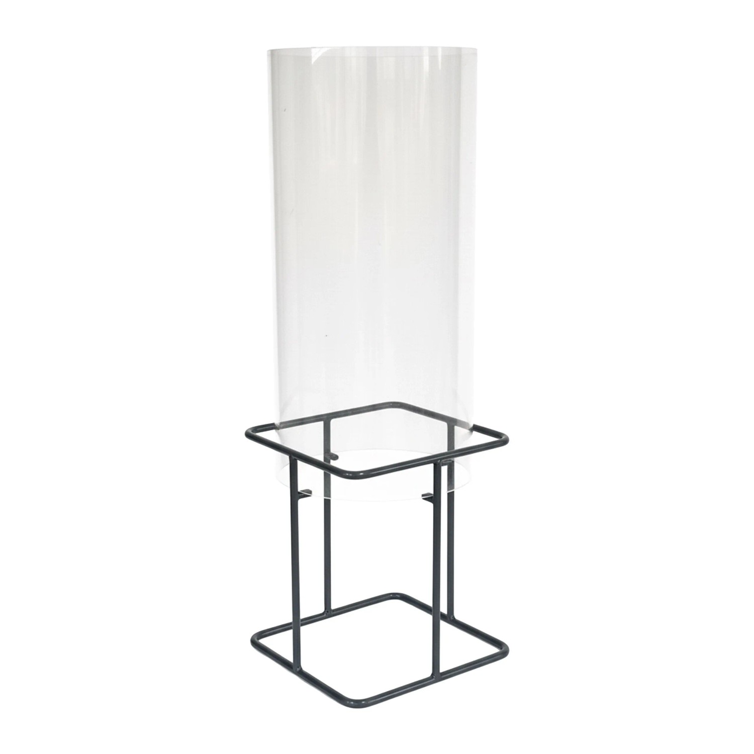 Relaxdays Fischsäule Acryl Eisen Transparent Grau UV-stabil 60 cm x 22 cm x 22 cm 2 kg