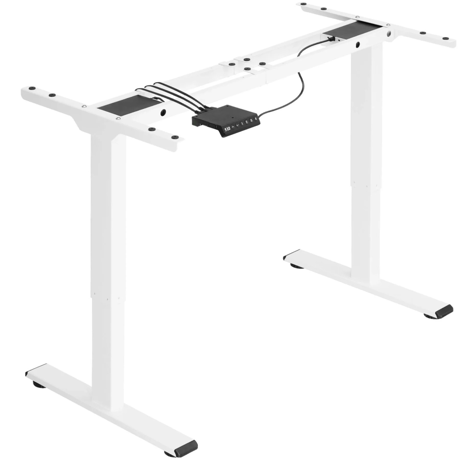 Tectake Tischgestell Melville Elektrisch Höhenverstellbar 2 Stufig  Belastbarkeit 100 kg  60 x 168 x 119 cm Weiß