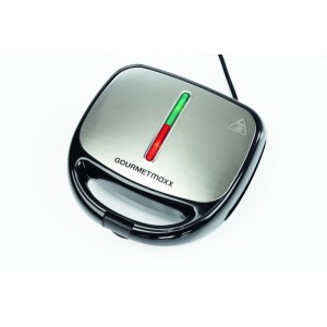 Westfalia Tischgrill Vario 3-in-1, 800 W, schwarz, mit Waffel-, Grill- und Sandwichplatten.