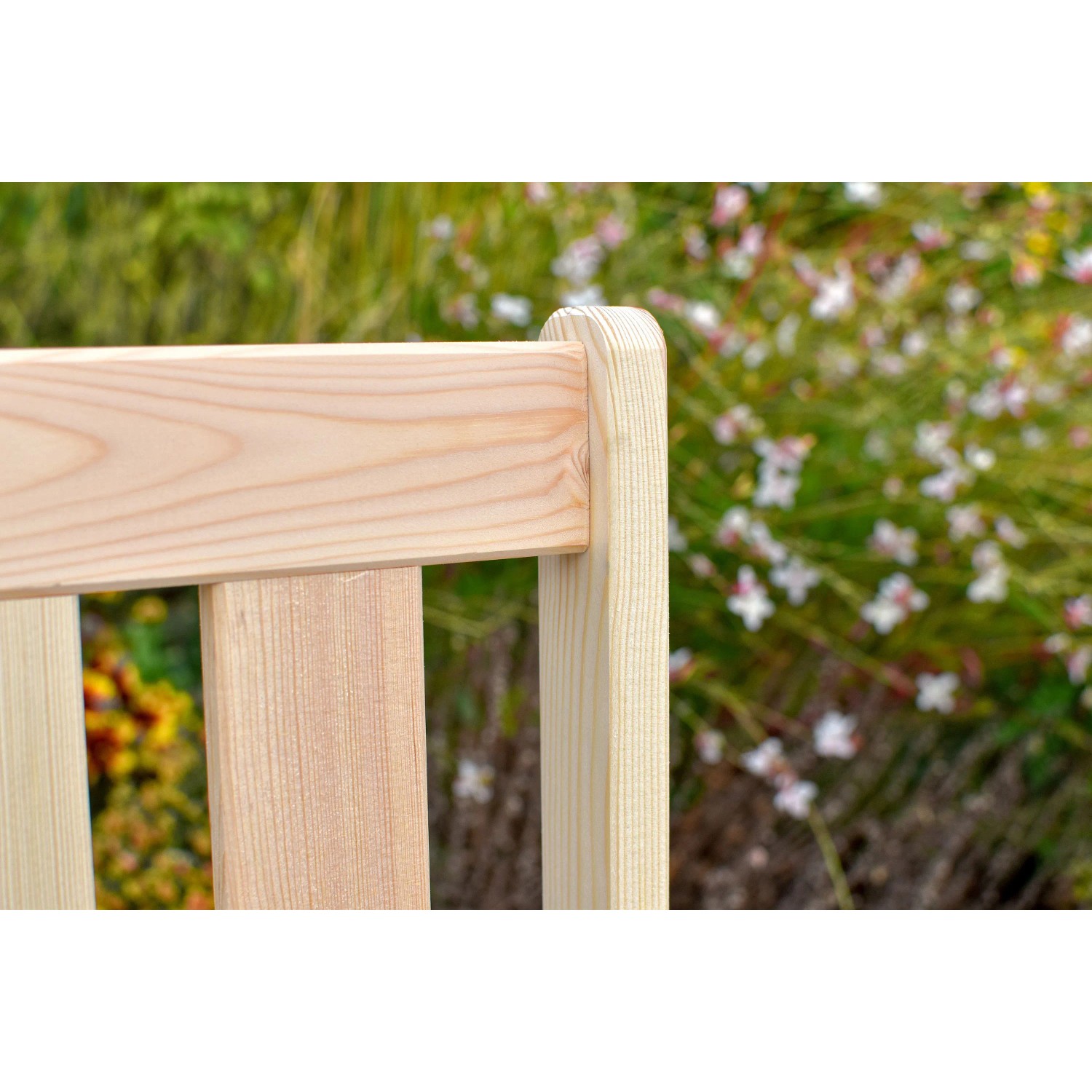 Detailansicht: Merxx Gartenmöbel-Set Sylt, Kiefernholz, Rückenlehne.