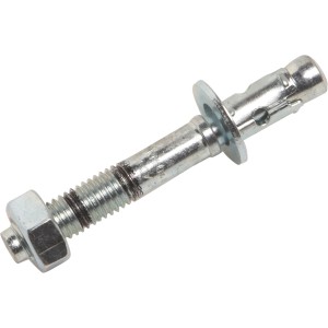 LUX Bolzenanker, 10 mm Durchmesser, 95 mm Länge, verzinkter Stahl für Betonwände.