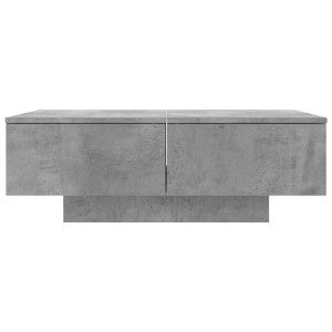 Moderner, betongrauer Couchtisch (90x60 cm) aus Holzwerkstoff für Wohnzimmer.