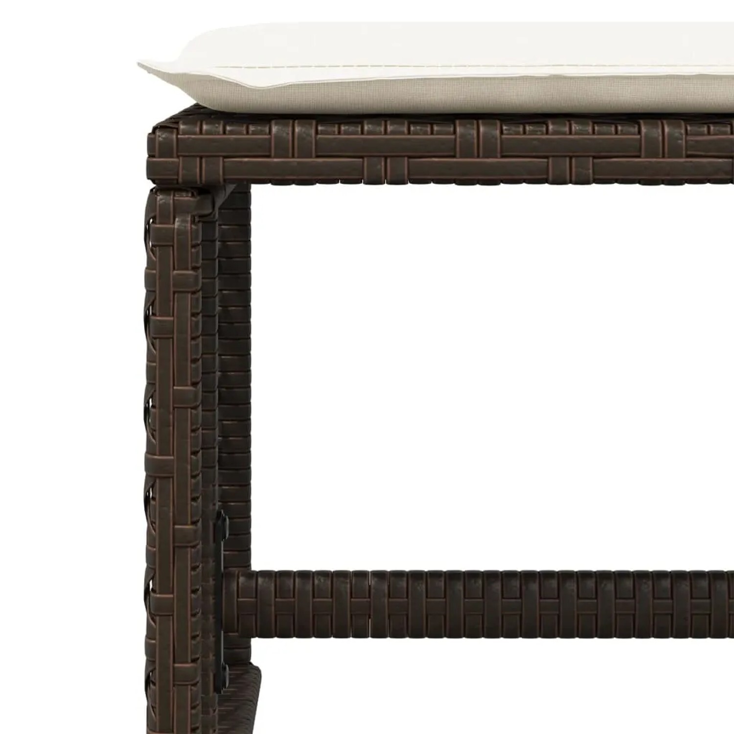 VidaXL Gartenhocker Mit Kissen, 4 Stück – Sitzhocker Aus Poly-Rattan & Stahlrahmen, Für Terrasse & Garten