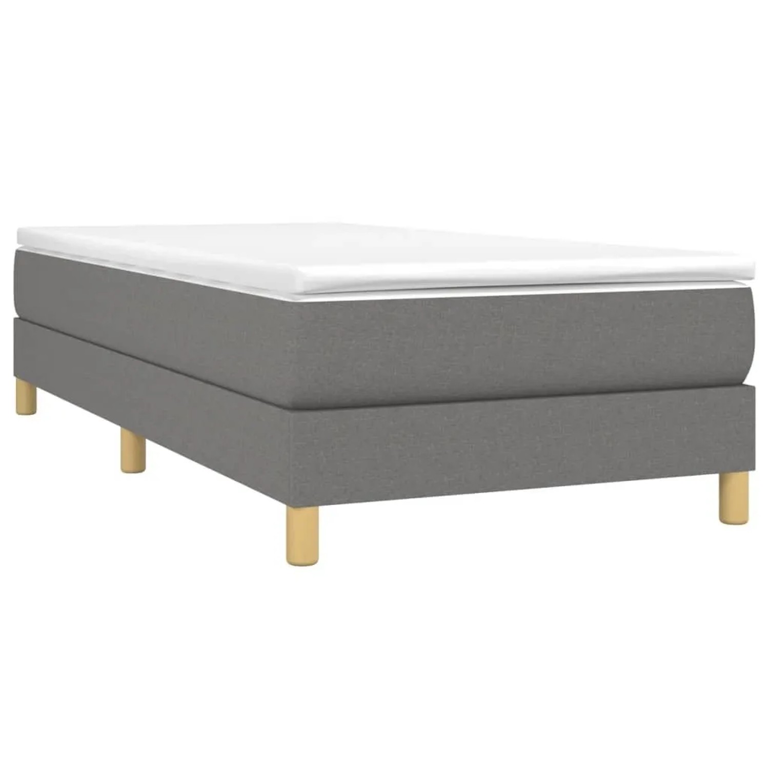 vidaXL Boxspringbett mit Matratze Dunkelgrau 100x200 cm Stoff 3144152 günstig online kaufen