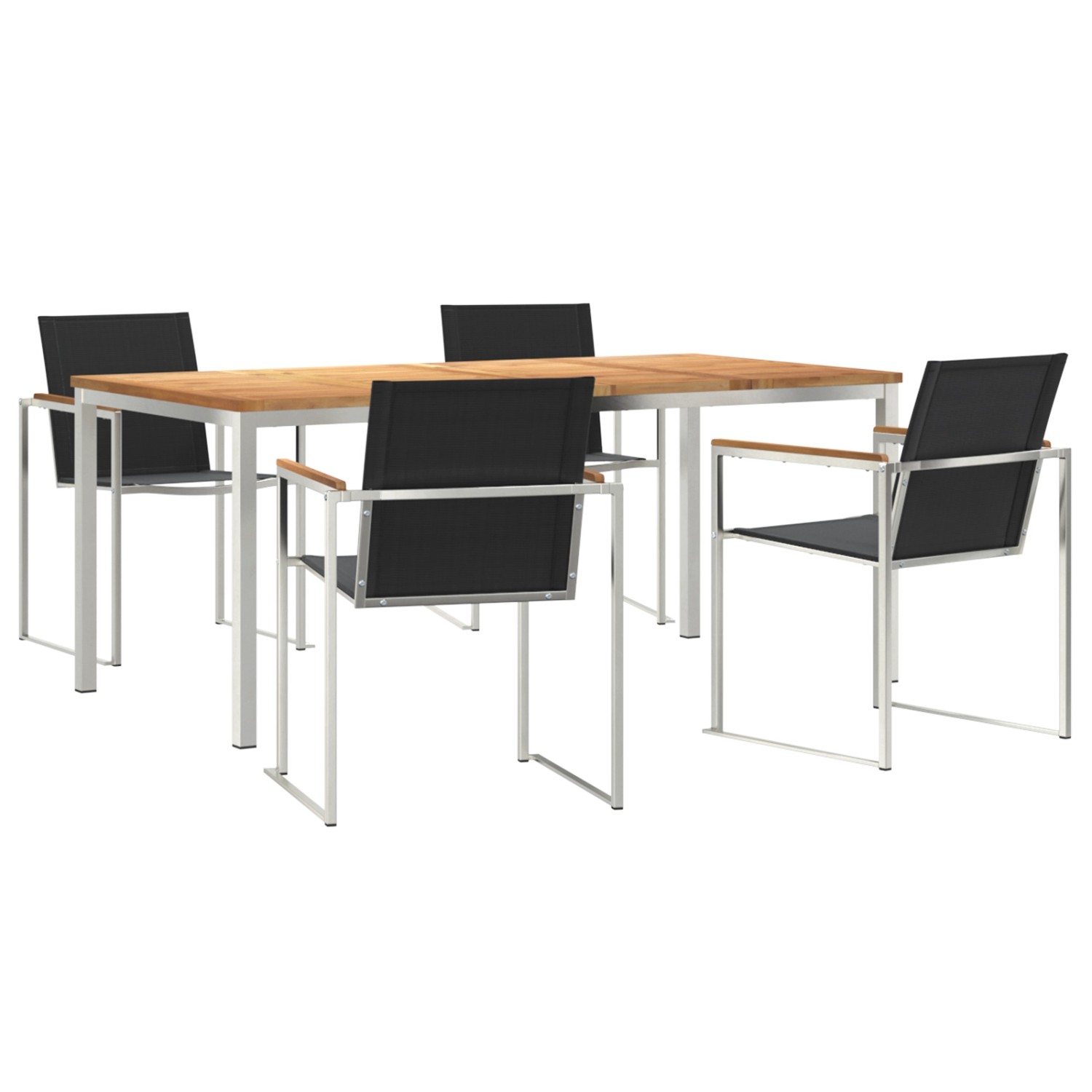 vidaXL 5-Teiliges Garten Esszimmer Set aus Massivholz Teak 3334833 günstig online kaufen