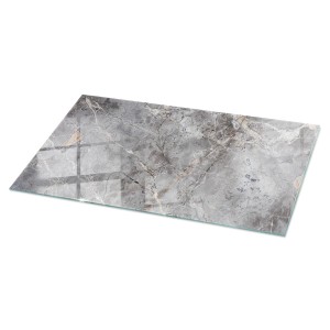 Tulup Tischplatte Natürliches Marmormuster Couchtisch Platte 100x50 cm Grau Tischplatte Rechteckige Tischplatte Couchtischplatte