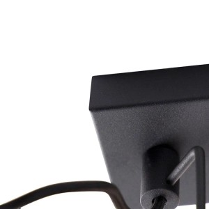 Detailaufnahme der schwarzen QAZQA Industriespot Suplux 3-flammig, Lampen & Leuchten.