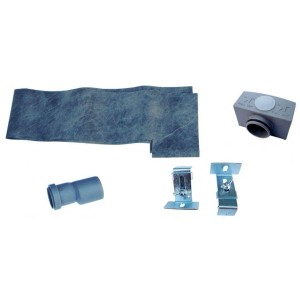 Glasdeals Duschrinne 80cm Grau mit Zubehör: Einleger, Siphon, Montagematerial für bodengleiche Duschen.