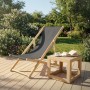 ECD Germany Liegestuhl 5Er Set Klappbar Anthrazit aus Holz_4