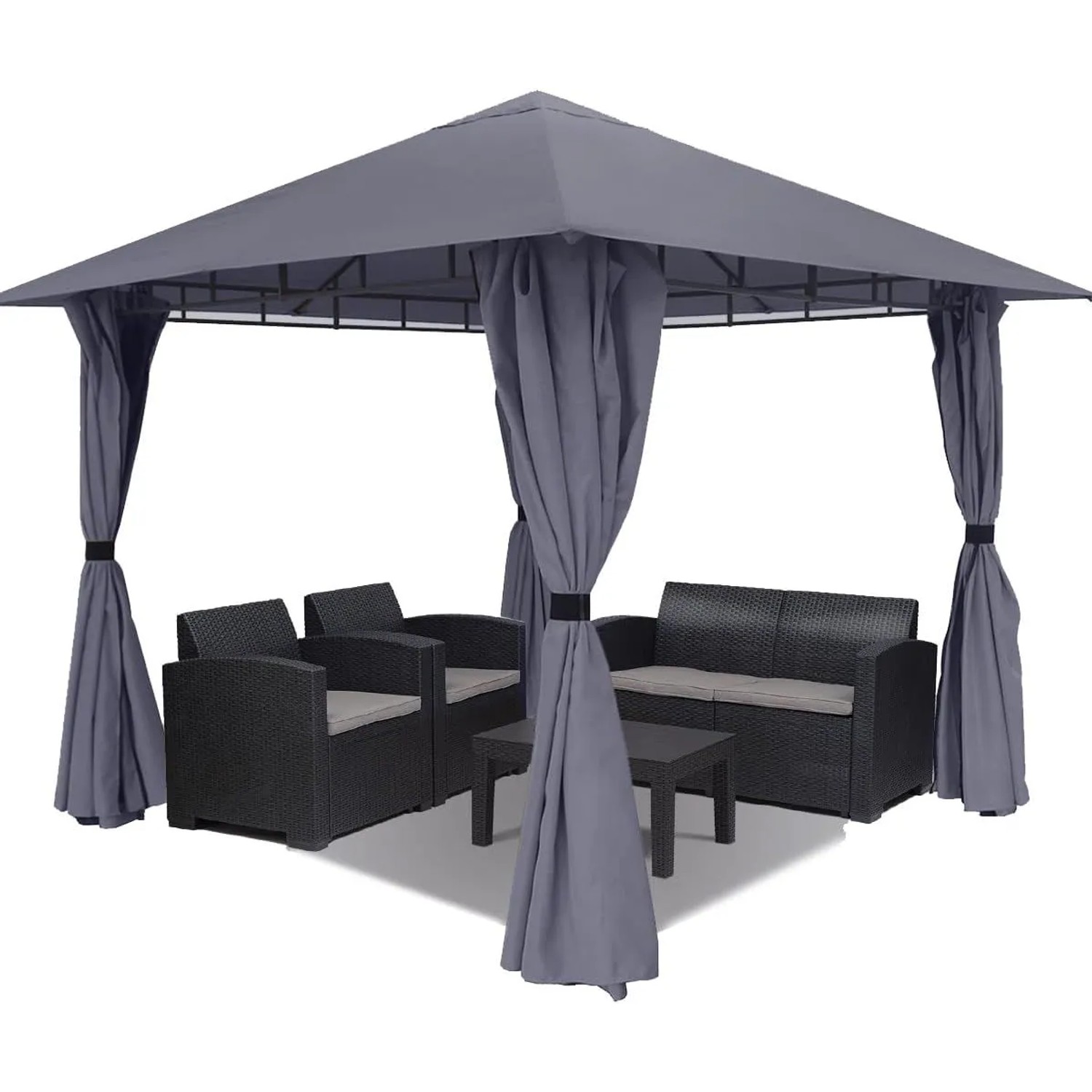 Sekey Garten Pavillon 3x3 m Grau