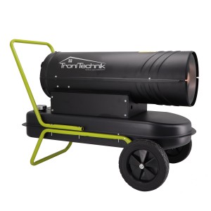 TroniTechnik Diesel Heizkanone 20kW mit Rädern und Tragegriff. Heizgebläse für Werkstatt und Baustelle.