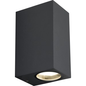 Schwarze LED-Außenwandleuchte LP1268B1, 40W, GU10, IP44 für den Außenbereich.