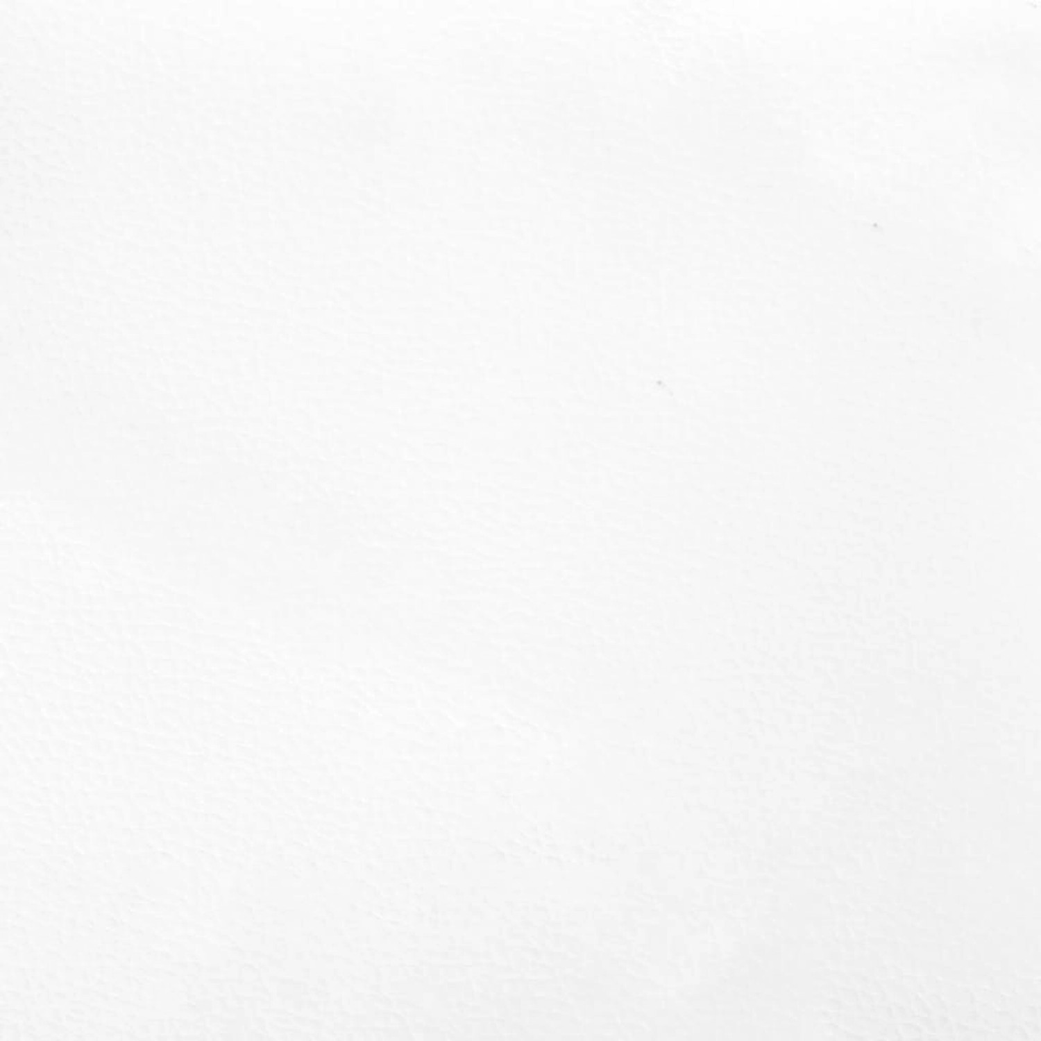 Weißes Kunstleder Bettgestell mit Kopfteil, 90x190 cm.