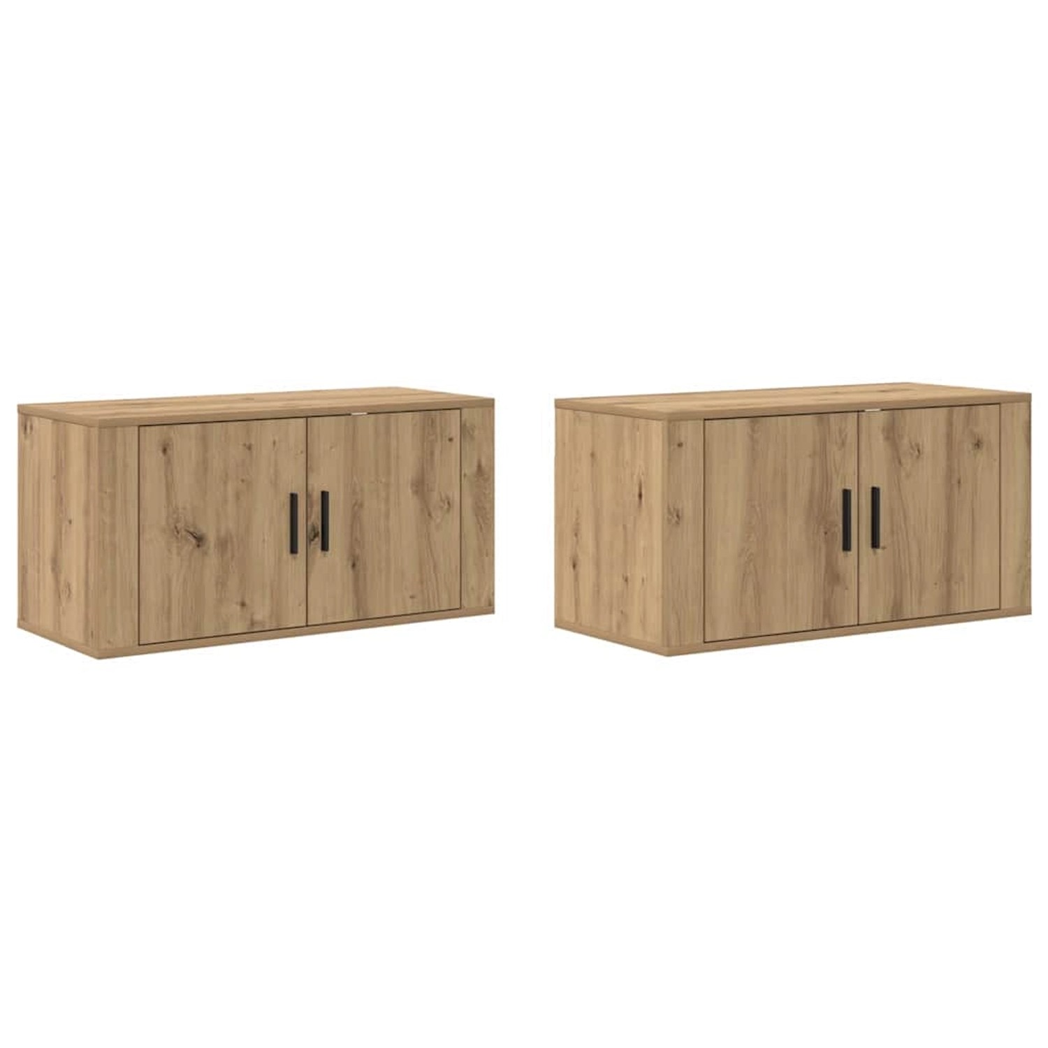 vidaXL Wand-TV-Schrank Set 2-Tlg Artisan-Eiche 80 x 34,5 x 40 cm 3415586 günstig online kaufen