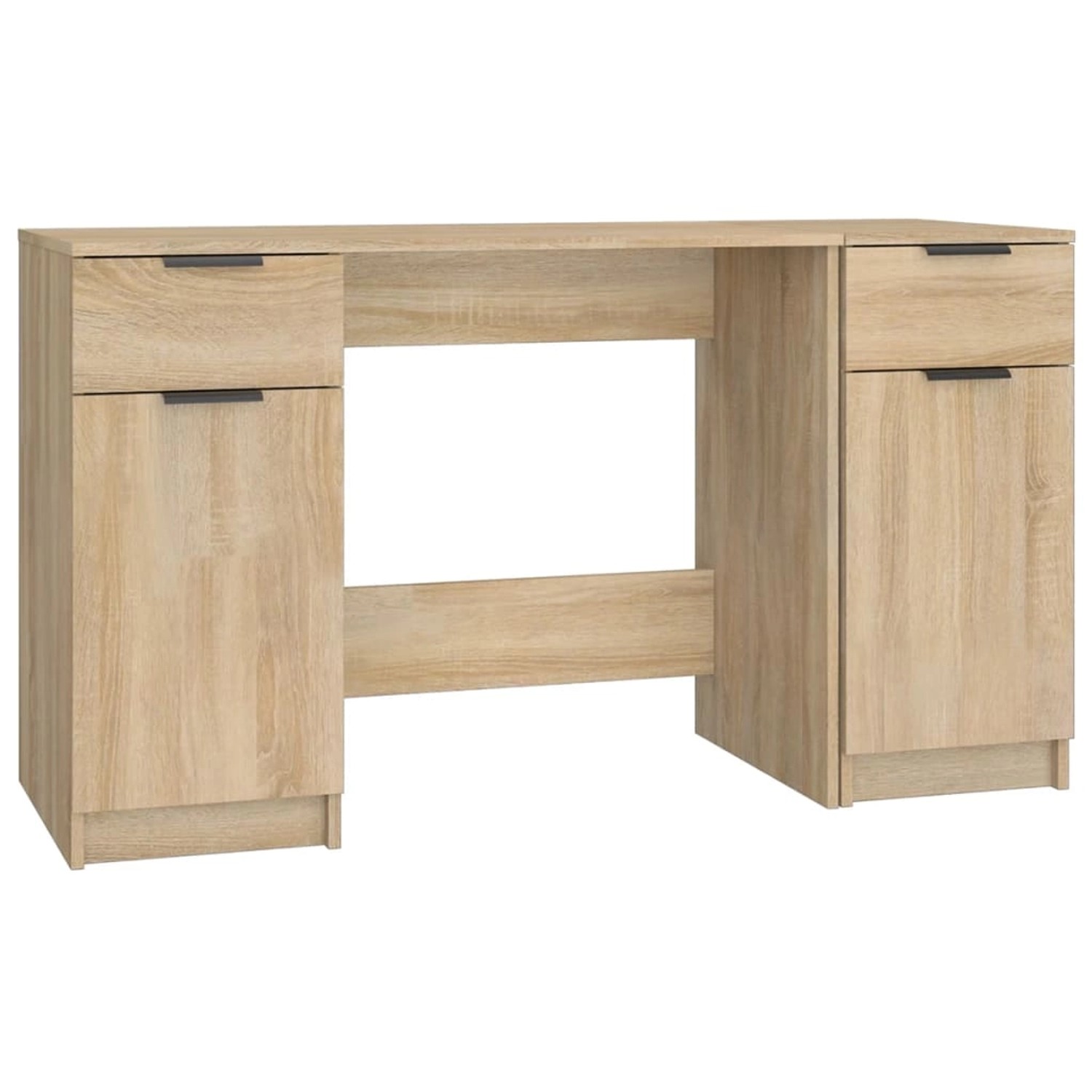 vidaXL Schreibtisch mit Beistellschrank Sonoma-Eiche Holzwerkstoff 3115910