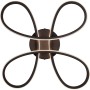 Moderne Trio LED Deckenleuchte Fly, schwarz matt, geschwungenes Design. Ideal als Wohnraumleuchte.