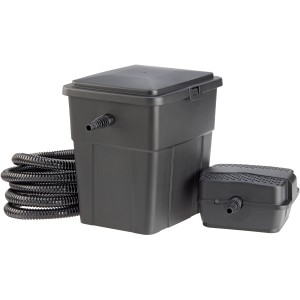 Pontec PondoClear Set 4000: Filterset mit Pumpe, UVC-Klärer und Schlauch für Teiche.