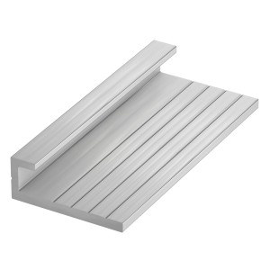 Rahmenprofil für Edelstahl Gully, 42x17x1000mm, zur einfachen Gullymontage auf Terrassendielen.