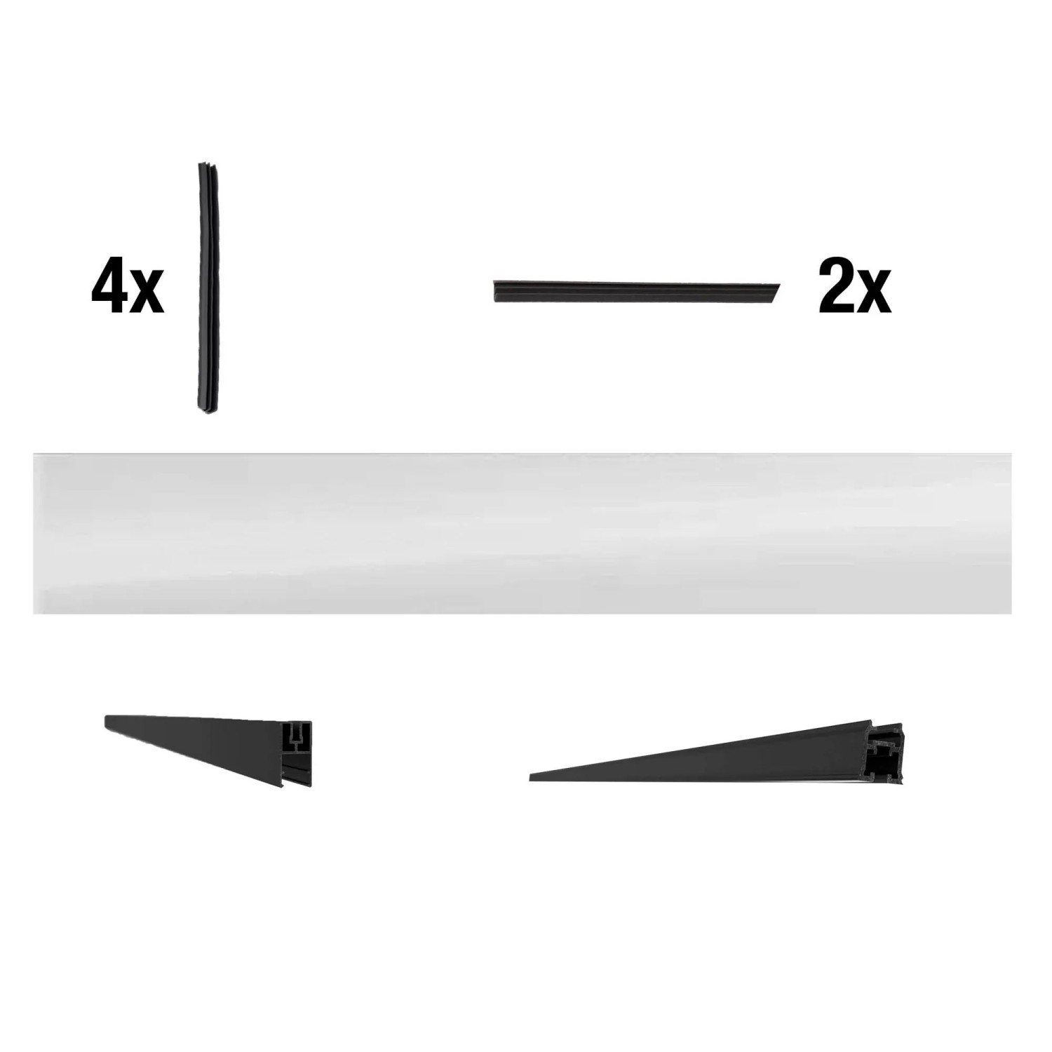 Vidual Zusatzdekor-Sichtschutz-Set Snap für Designglas Anthrazit